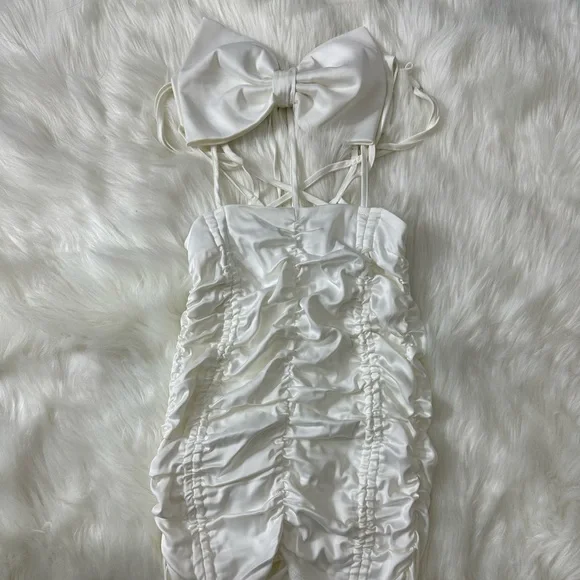 Fashion Nova | Dresses | Fashion Nova White Dress With Bow | Poshmark Fashion Nova | Dresses | Fashion Nova White Dress With Bow | Poshmark
